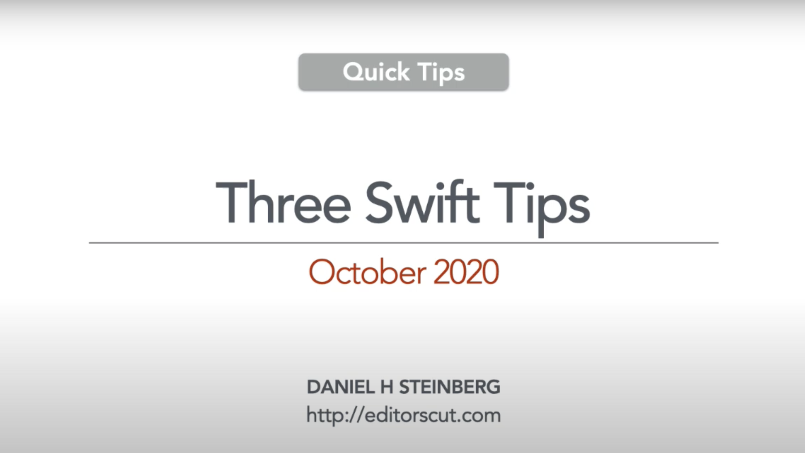 Link to three swift tips